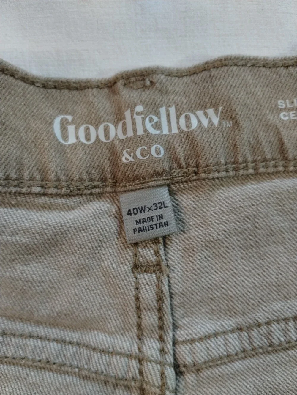 Goodfellow & Co Slim Straight Beige Jeans